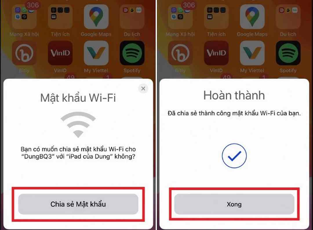 Cách chia sẻ wifi trên iPhone cho dòng máy từ iOS 11 trở lên