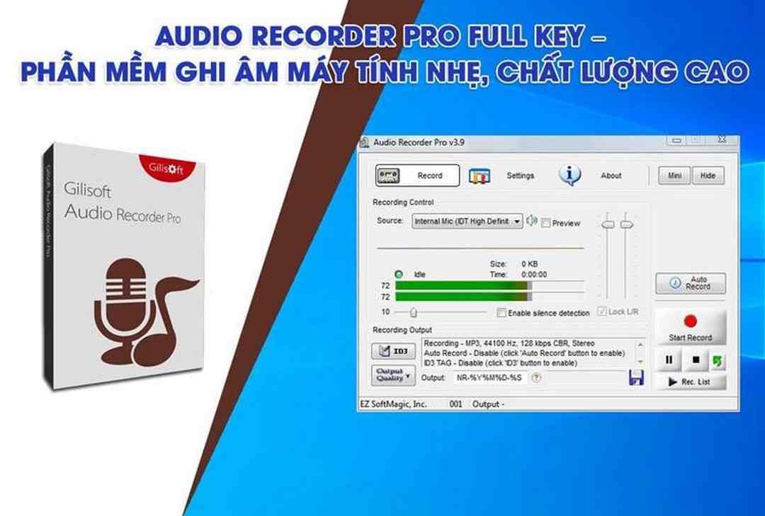 Cách ghi âm trên máy tính Audio Recorder Pro nhiều tính năng