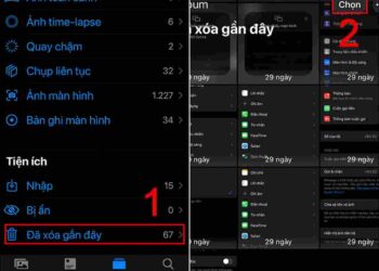 Mục “Đã xóa gần đây” có thể lấy lại dữ liệu mới delete 30 ngày