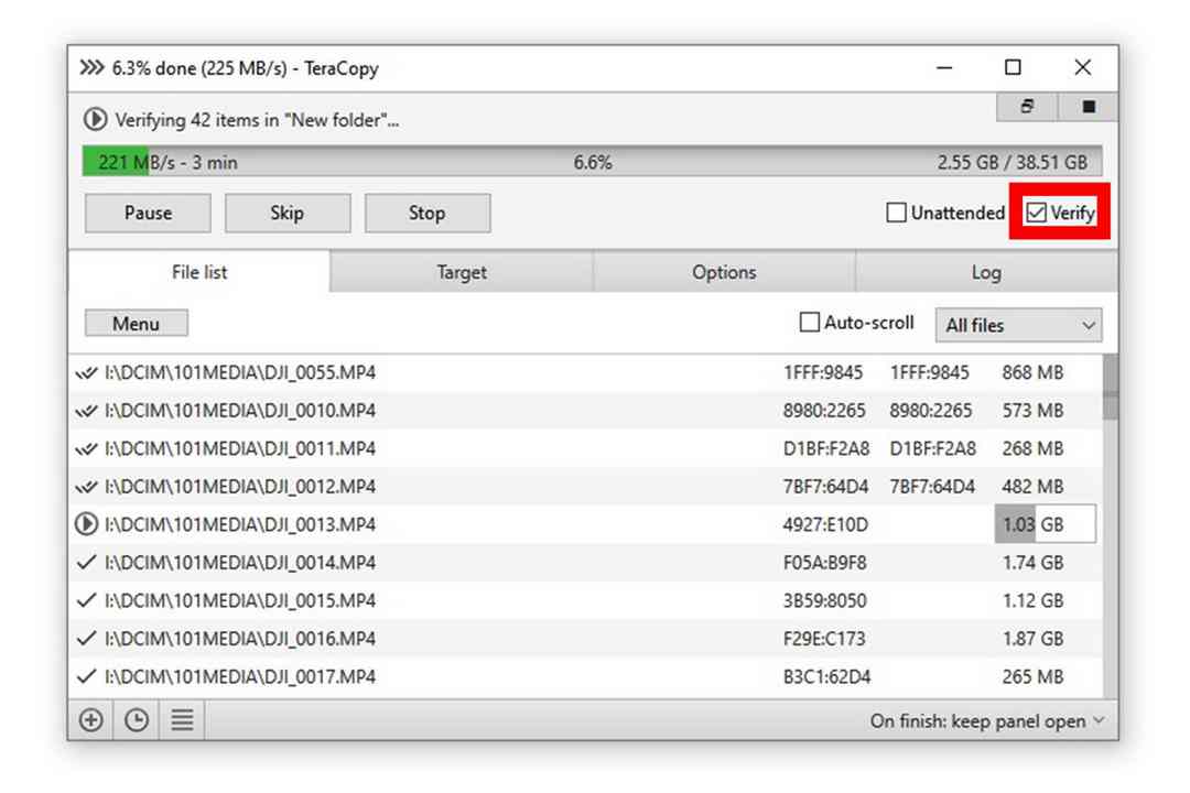 Ứng dụng TeraCopy là một cách sao chép trên máy tính 