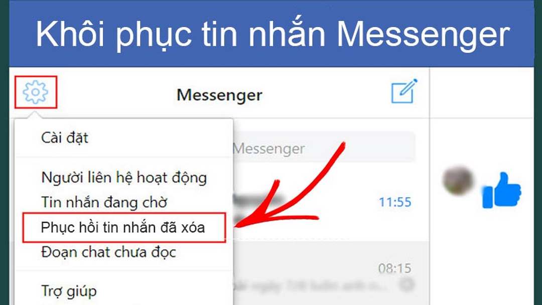 Phục hồi tin nhắn Messenger giúp bạn xem được các đoạn chán bị xóa